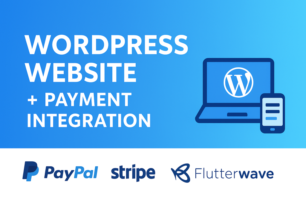 I will create website wordpress and setup payment